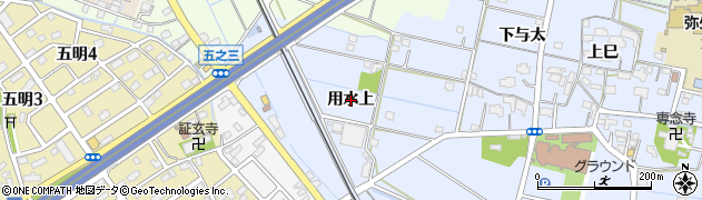 愛知県弥富市鯏浦町（用水上）周辺の地図