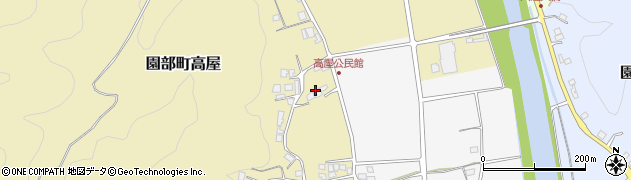京都府南丹市園部町高屋（大門）周辺の地図