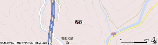 岡山県真庭市樫西周辺の地図