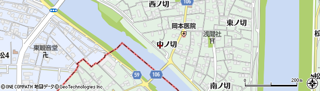 愛知県名古屋市中川区下之一色町中ノ切周辺の地図