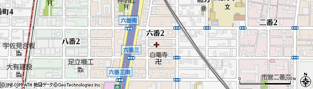 愛知県名古屋市熱田区六番2丁目周辺の地図