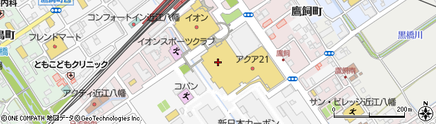 メガネのアイガン　イオン近江八幡店周辺の地図