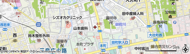 三島信用金庫本店営業部周辺の地図