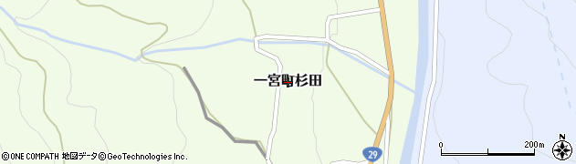 兵庫県宍粟市一宮町杉田周辺の地図