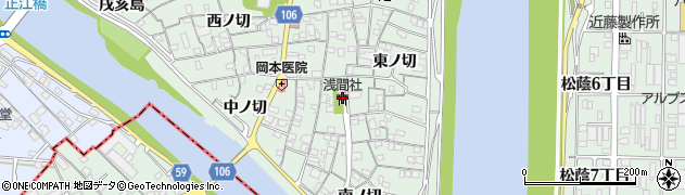 浅間社周辺の地図