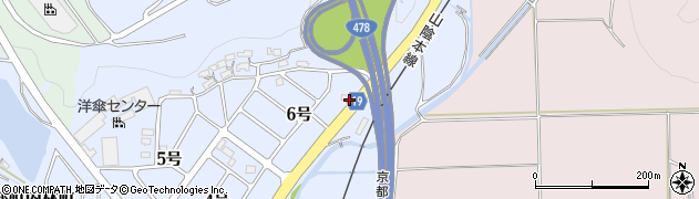 京都府南丹市園部町内林町（岸ケ鼻）周辺の地図