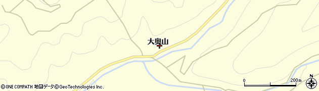 愛知県豊田市御内町大奥山周辺の地図