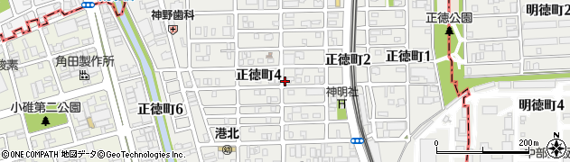 愛知県名古屋市港区正徳町周辺の地図