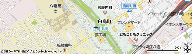 滋賀県近江八幡市白鳥町117周辺の地図