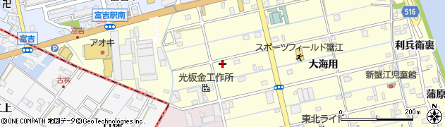 愛知県蟹江町（海部郡）蟹江新田（八反割）周辺の地図