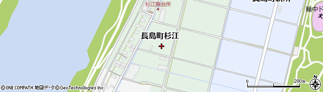 三重県桑名市長島町杉江周辺の地図