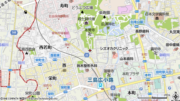 〒411-0037 静岡県三島市泉町の地図