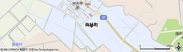 滋賀県東近江市梅林町周辺の地図