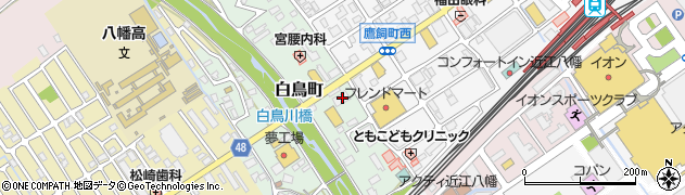 滋賀県近江八幡市白鳥町33周辺の地図