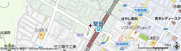 大津市立　堅田駅前自転車駐車場周辺の地図