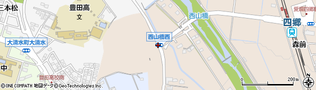 愛知県豊田市四郷町（西山）周辺の地図