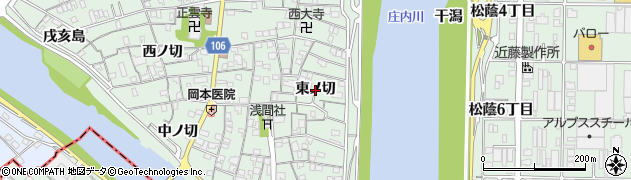 愛知県名古屋市中川区下之一色町（東ノ切）周辺の地図
