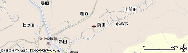愛知県豊田市寺下町前田周辺の地図