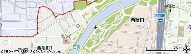 愛知県名古屋市港区南陽町大字福田（西蟹田）周辺の地図