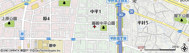 愛知県名古屋市天白区中平1丁目周辺の地図