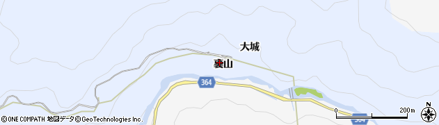 愛知県豊田市山谷町（裏山）周辺の地図