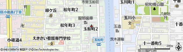 愛知県名古屋市中川区玉船町2丁目周辺の地図