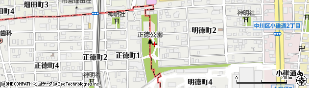 愛知県名古屋市中川区正徳町周辺の地図