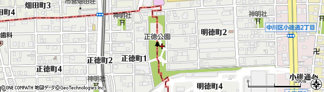 愛知県名古屋市中川区正徳町周辺の地図