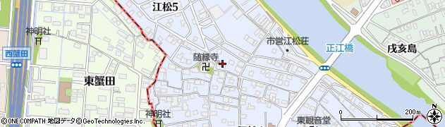 愛知県名古屋市中川区江松周辺の地図