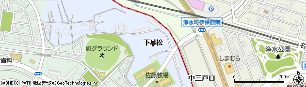 愛知県みよし市福谷町（下り松）周辺の地図