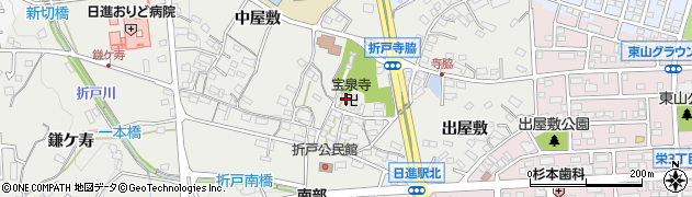 宝泉禅寺周辺の地図