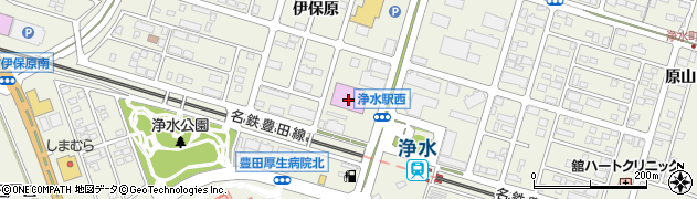 竜泉寺の湯豊田浄水店周辺の地図