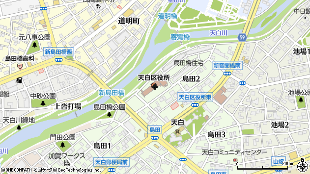 〒468-0000 愛知県名古屋市天白区（以下に掲載がない場合）の地図