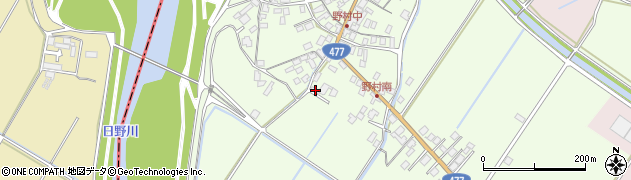 滋賀県近江八幡市野村町1376周辺の地図