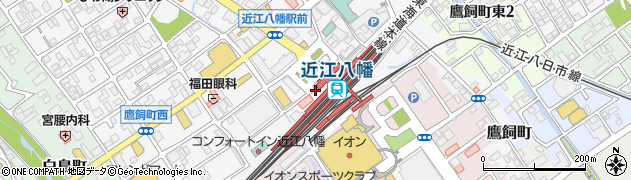駅レンタカー近江八幡営業所周辺の地図