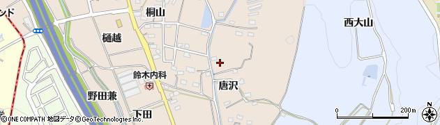愛知県みよし市黒笹町唐沢121周辺の地図