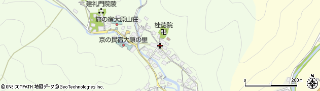 京都府京都市左京区大原草生町81周辺の地図