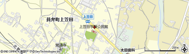 上笠田周辺の地図