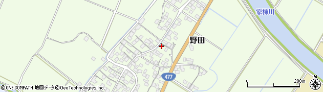 滋賀県野洲市野田1657周辺の地図