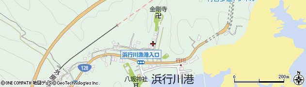 千葉県勝浦市浜行川周辺の地図