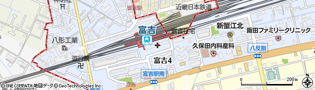 ポニークリーニング富吉駅南店周辺の地図