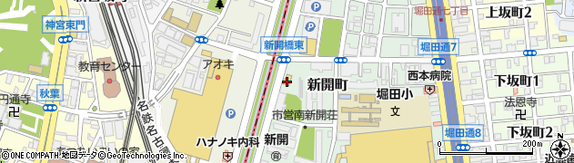 愛知県名古屋市瑞穂区新開町24-134周辺の地図