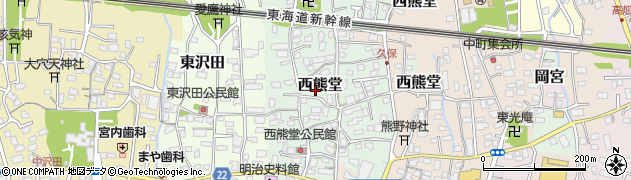 静岡県沼津市西熊堂周辺の地図