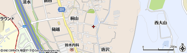愛知県みよし市黒笹町唐沢1周辺の地図