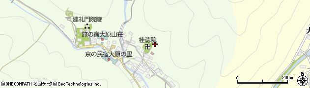 京都府京都市左京区大原草生町599周辺の地図