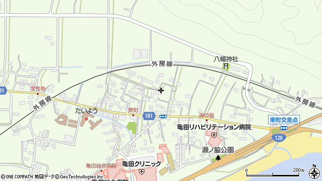 〒296-0041 千葉県鴨川市東町の地図