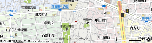愛知県名古屋市瑞穂区津賀田町周辺の地図