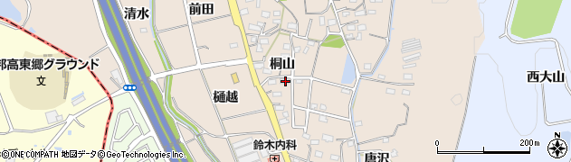 愛知県みよし市黒笹町桐山155周辺の地図