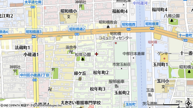 〒454-0854 愛知県名古屋市中川区松年町の地図