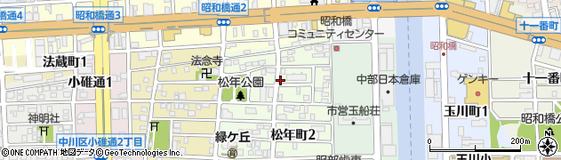 愛知県名古屋市中川区松年町1丁目周辺の地図